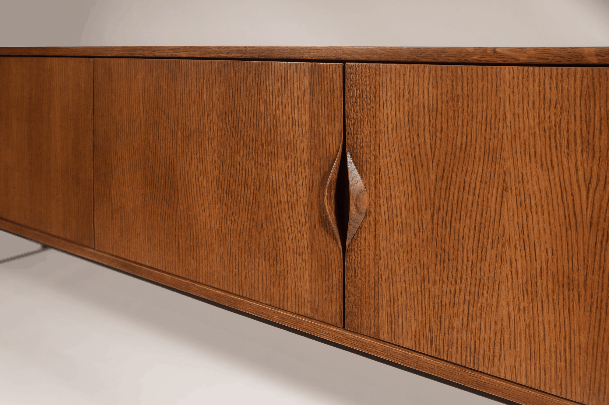 modern wooden credenza close view handle vulk #vulkmade marty mcelveen